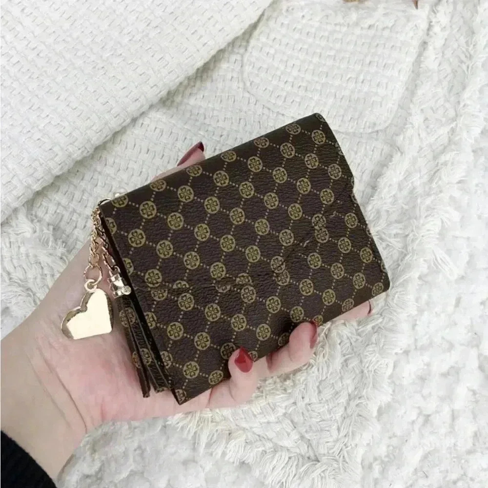 ⚠️Clearance Coffee Brown Heart And Tassel Wallet / Cardholder